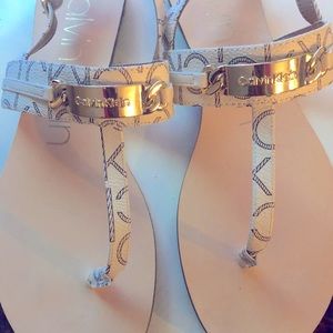 Sandals, Calvin Klein, Size 9.5